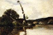 Charles-Francois Daubigny River Landscape China oil painting reproduction